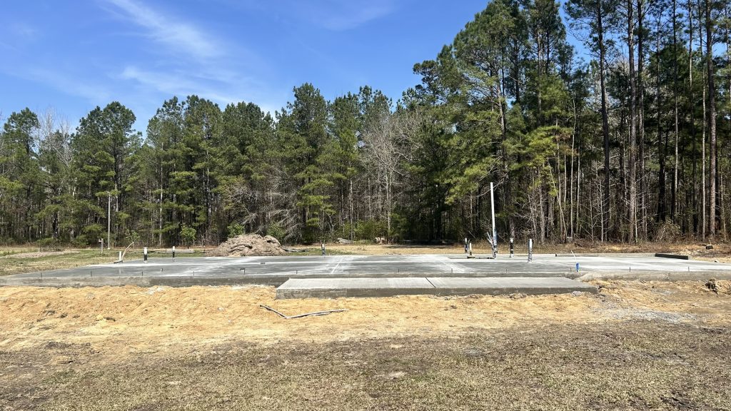 Concrete Pad, with plumbing and electrical